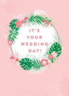 traditional your wedding day congrats wreath